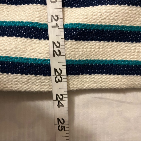 Talbots Stripe Tweed Fringe Jacket Career Blazer Nautical, size 10 - Picture 6 of 9